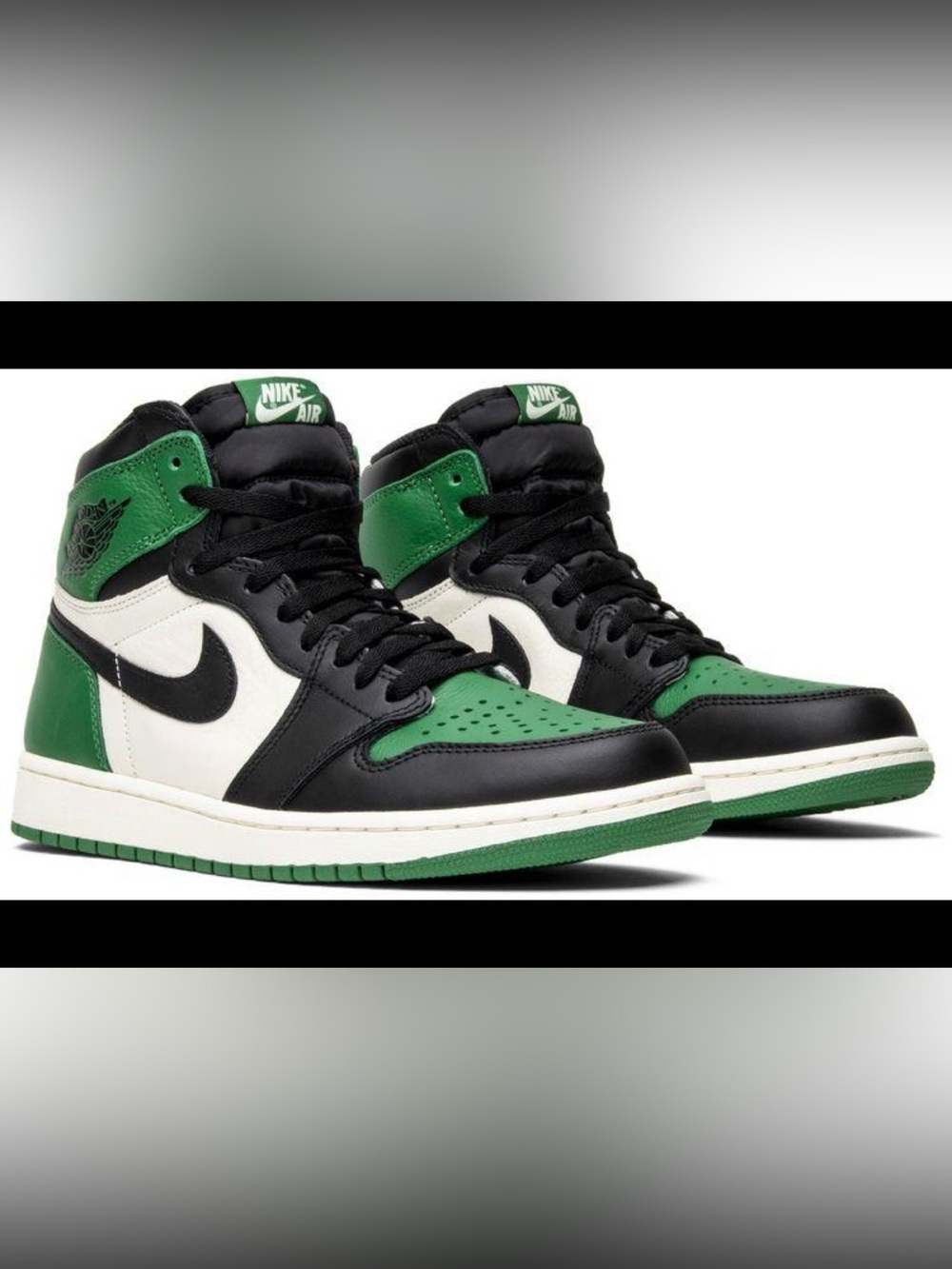 Nike Air Jordan 1 High Top - Black Green White